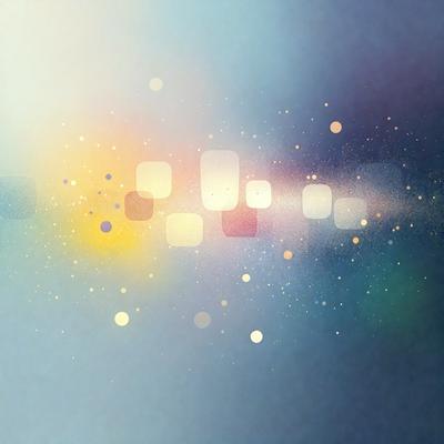 The primary subject of the image is a blue background with a pattern of yellow and white dots. The setting appears to be a space or a futuristic environment. The visual style of the image is a combination of digital art and illustration, creating a unique and eye-catching design. The dominant colors in the image are blue, yellow, and white, giving it a calm and soothing atmosphere.